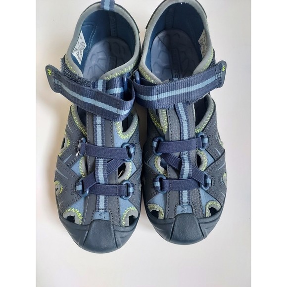 NWOT Merrill Navy/Green Big Kids Hydro Sandals RN29685 Size US 4M EU35 UK3 - Picture 2 of 7